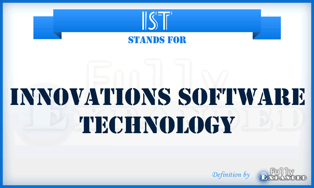 IST - Innovations Software Technology