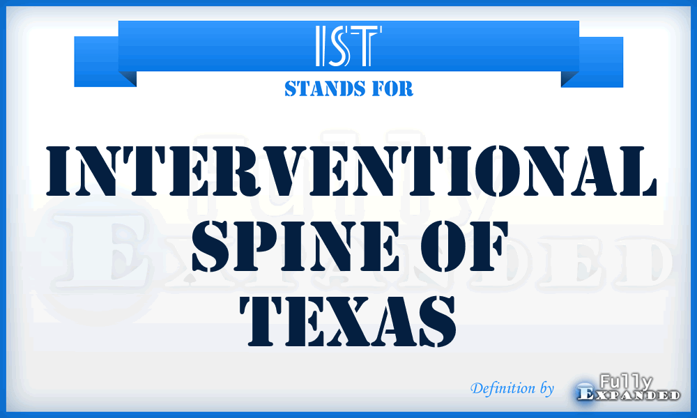 IST - Interventional Spine of Texas