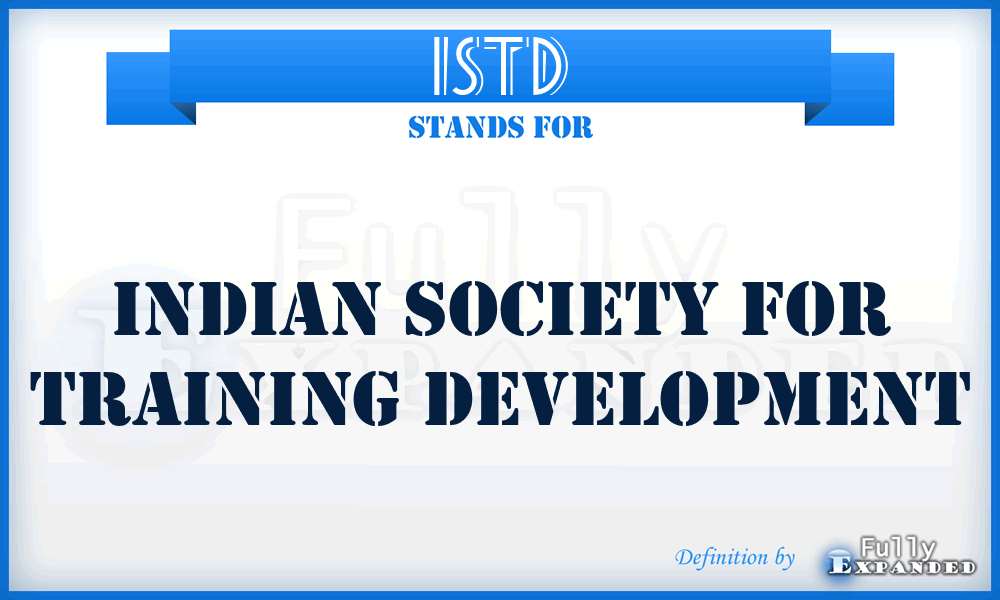 ISTD - Indian Society for Training Development