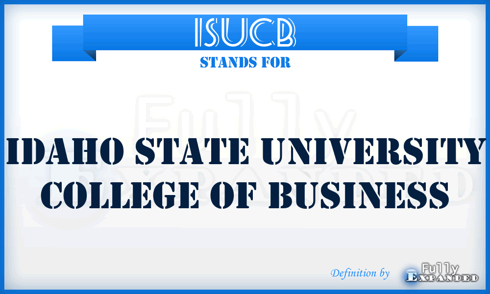 ISUCB - Idaho State University College of Business