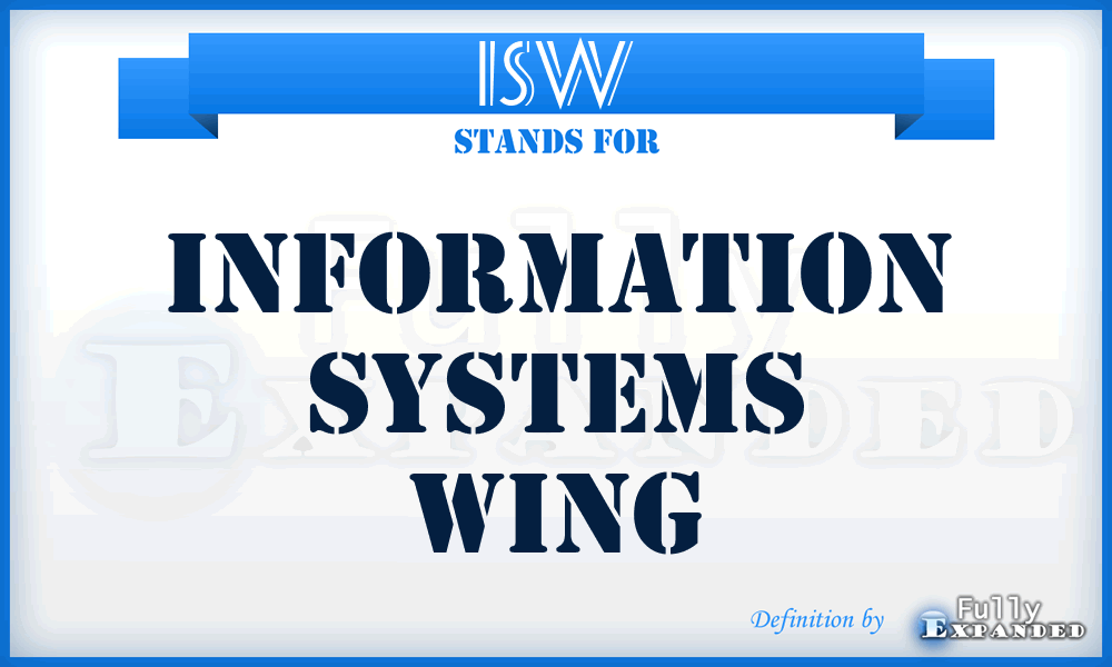 ISW - information systems wing