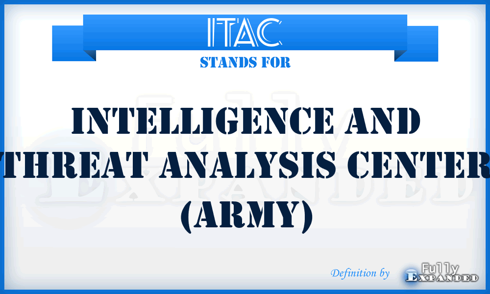 ITAC - intelligence and threat analysis center (Army)