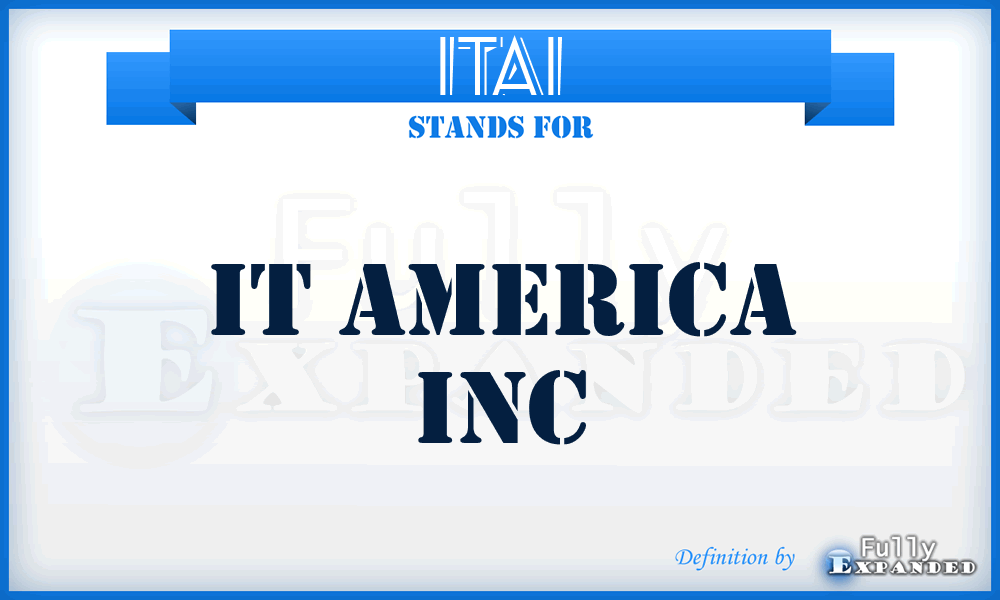 ITAI - IT America Inc