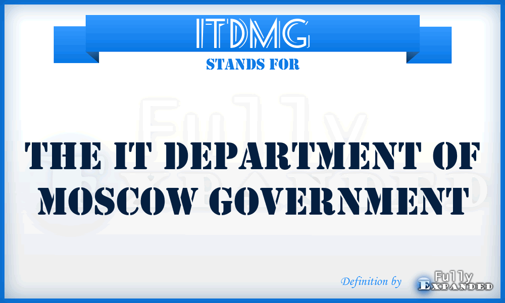 ITDMG - The IT Department of Moscow Government