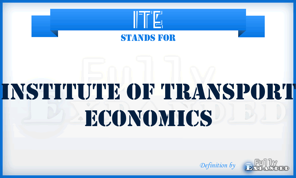 ITE - Institute of Transport Economics