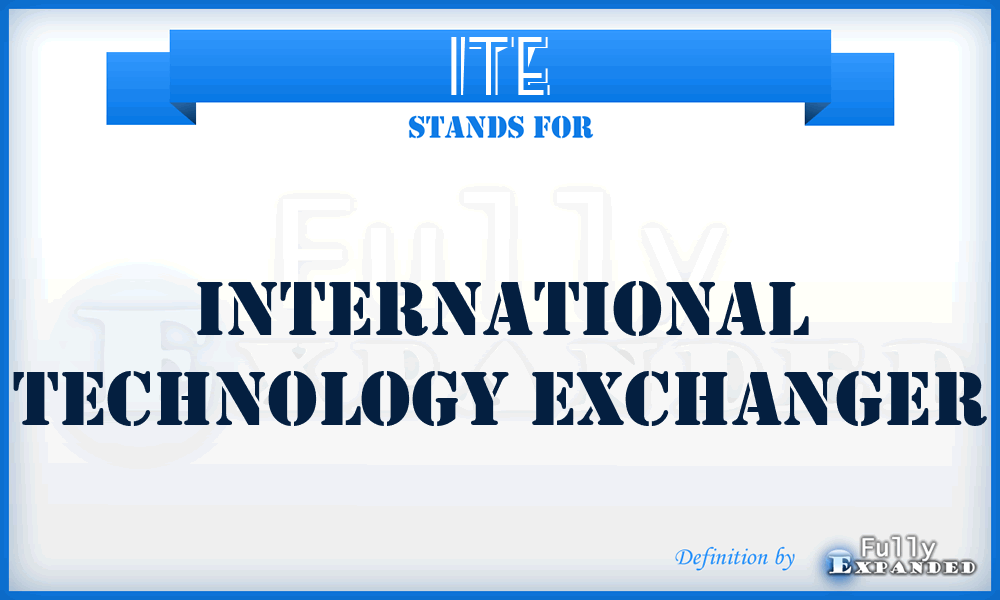 ITE - International Technology Exchanger