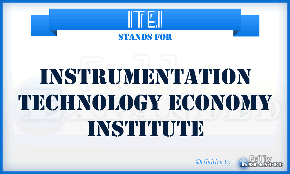 ITEI - Instrumentation Technology Economy Institute