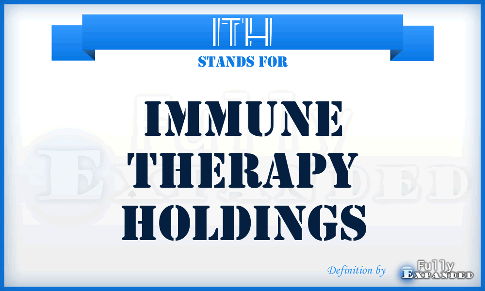 ITH - Immune Therapy Holdings