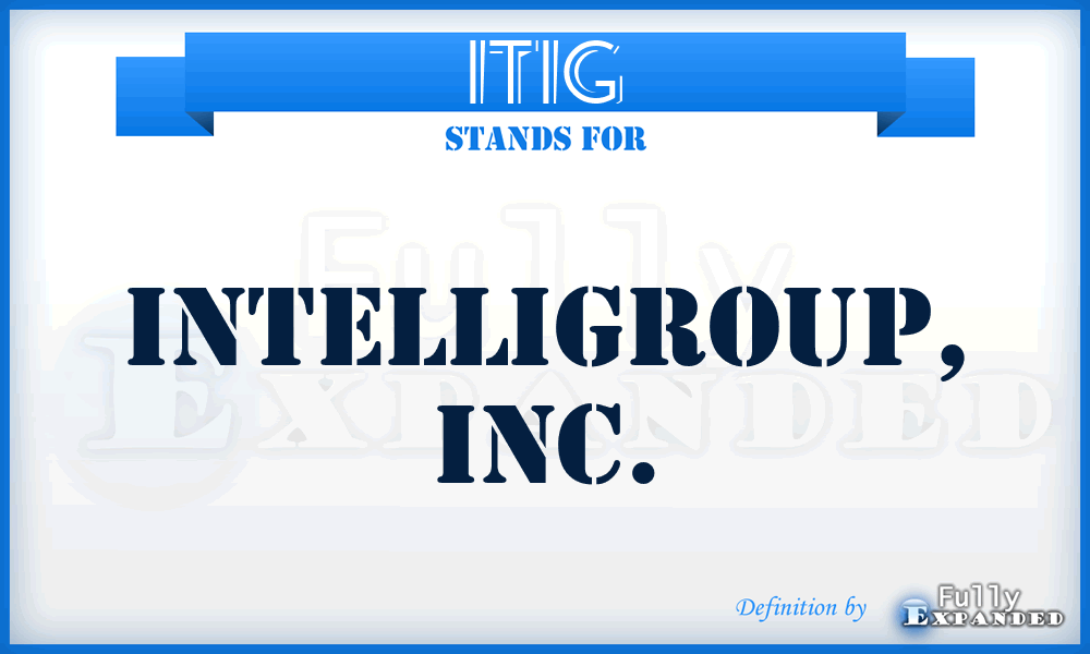 ITIG - Intelligroup, Inc.