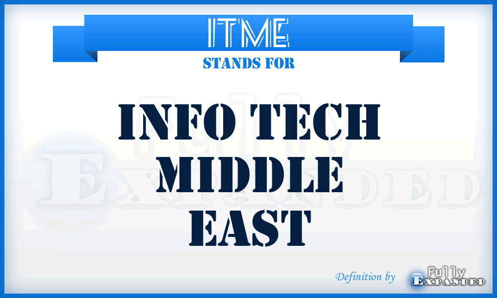 ITME - Info Tech Middle East