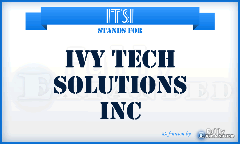 ITSI - Ivy Tech Solutions Inc