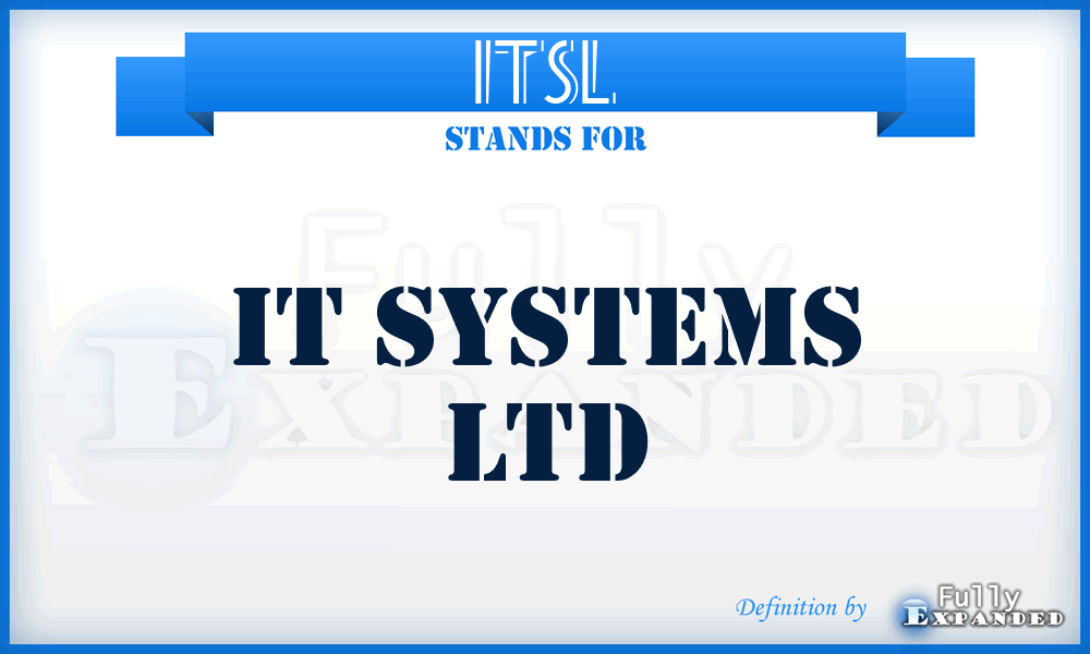 ITSL - IT Systems Ltd