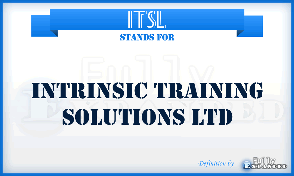 ITSL - Intrinsic Training Solutions Ltd
