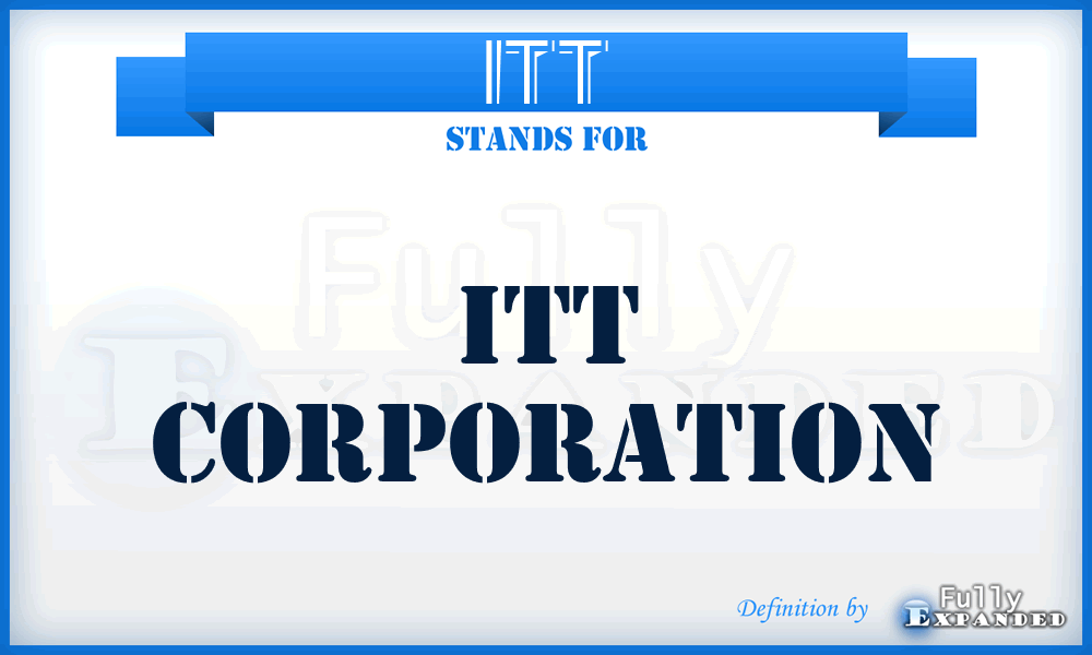 ITT - ITT Corporation