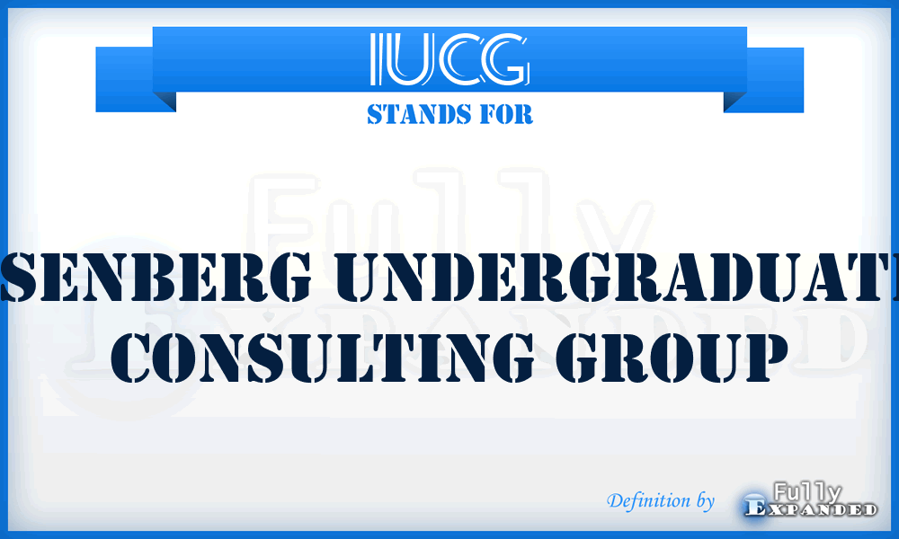 IUCG - Isenberg Undergraduate Consulting Group