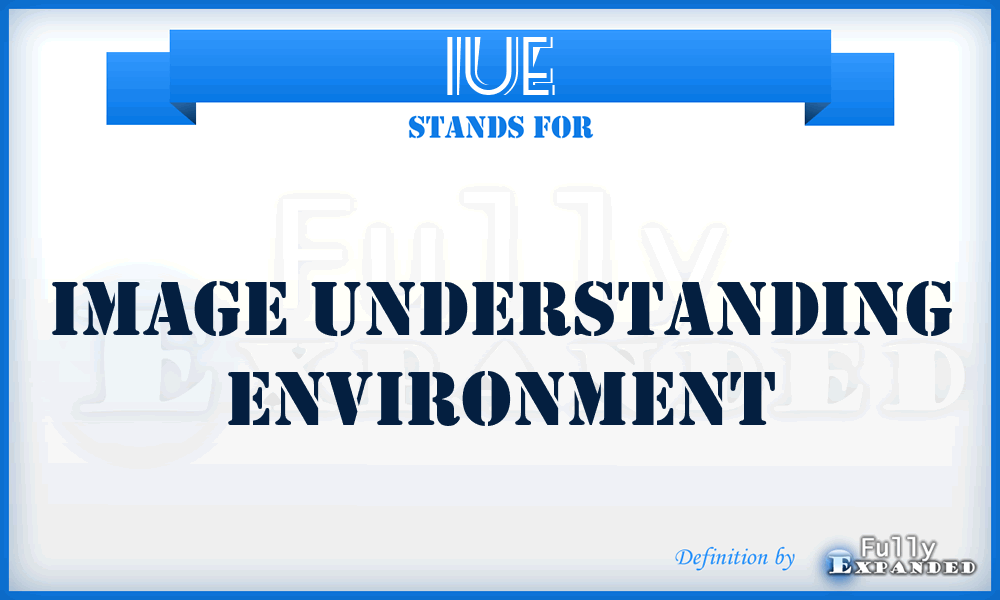 IUE - Image Understanding Environment