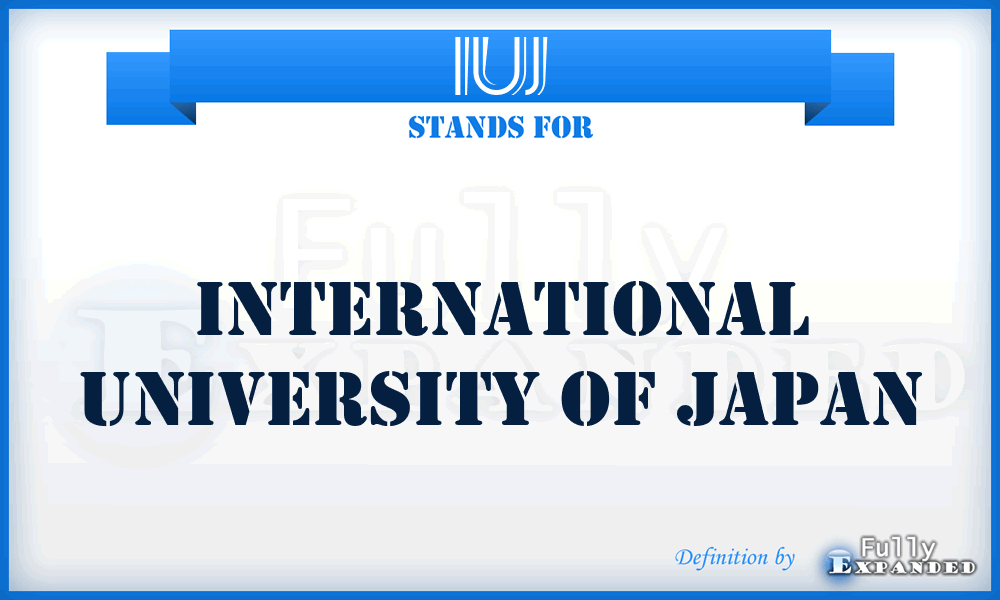 IUJ - International University of Japan