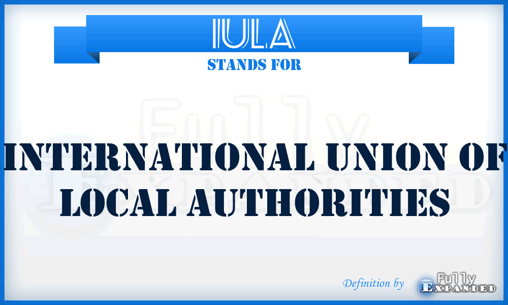 IULA - International Union of Local Authorities