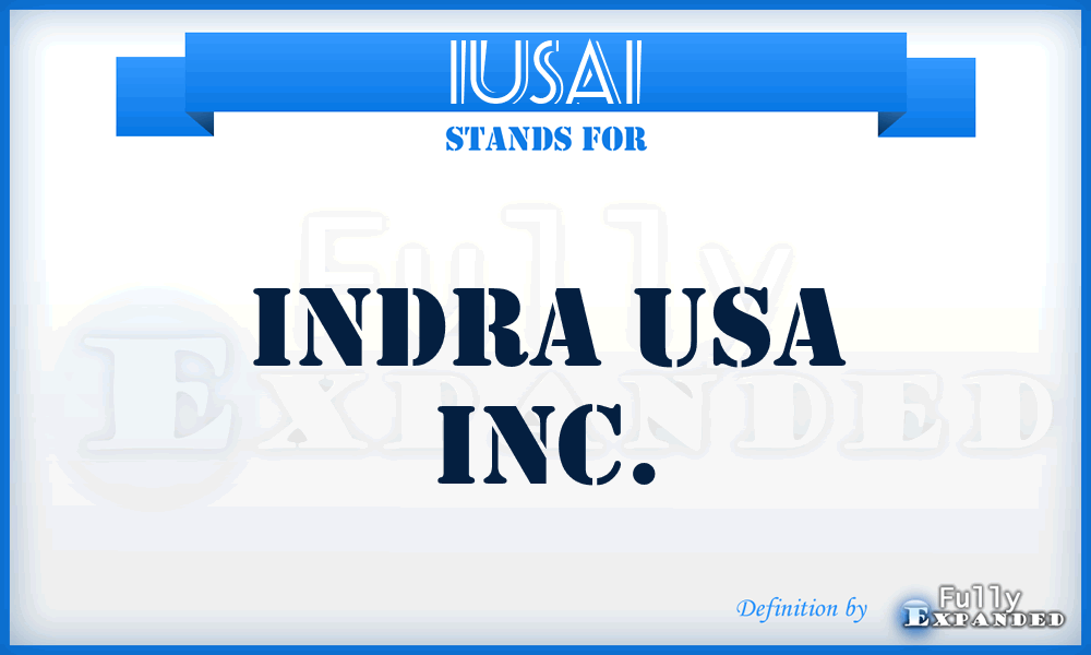 IUSAI - Indra USA Inc.