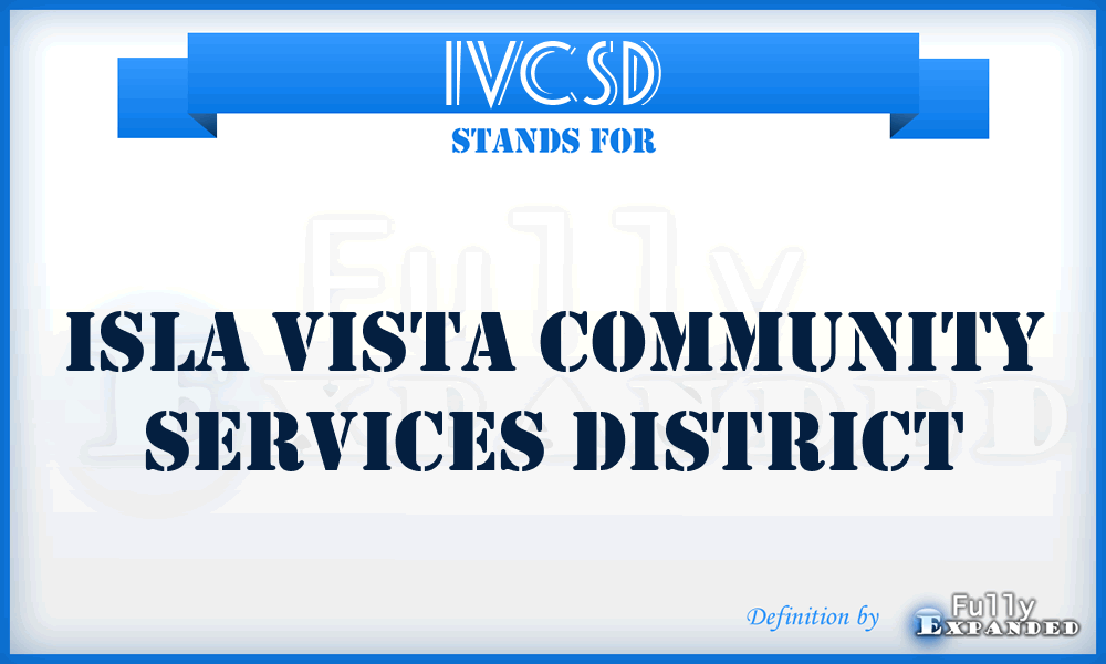 IVCSD - Isla Vista Community Services District