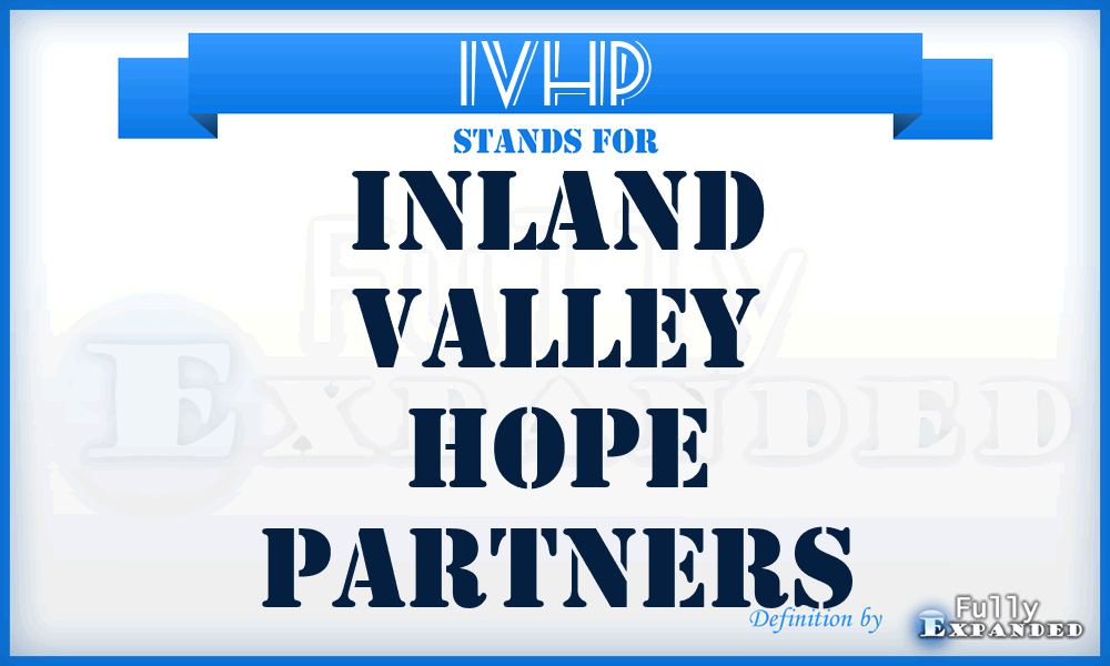 IVHP - Inland Valley Hope Partners
