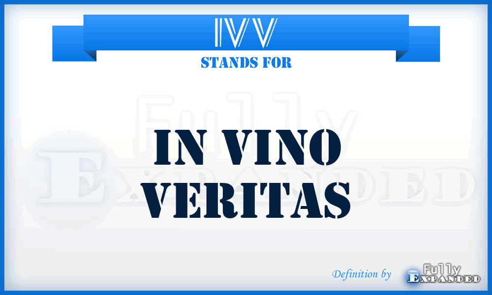 IVV - In Vino Veritas