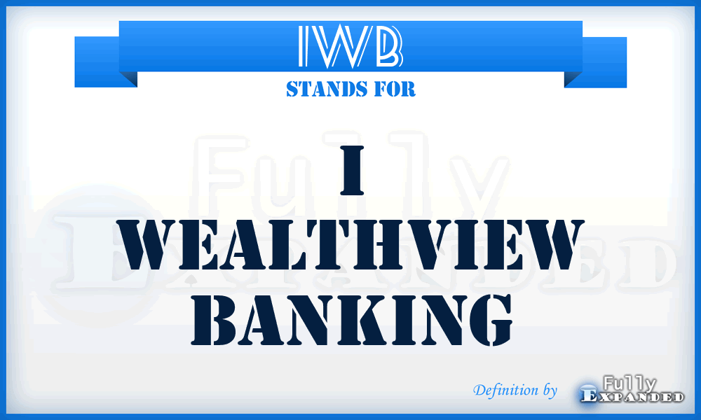 IWB - i Wealthview Banking