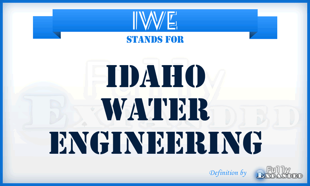 IWE - Idaho Water Engineering