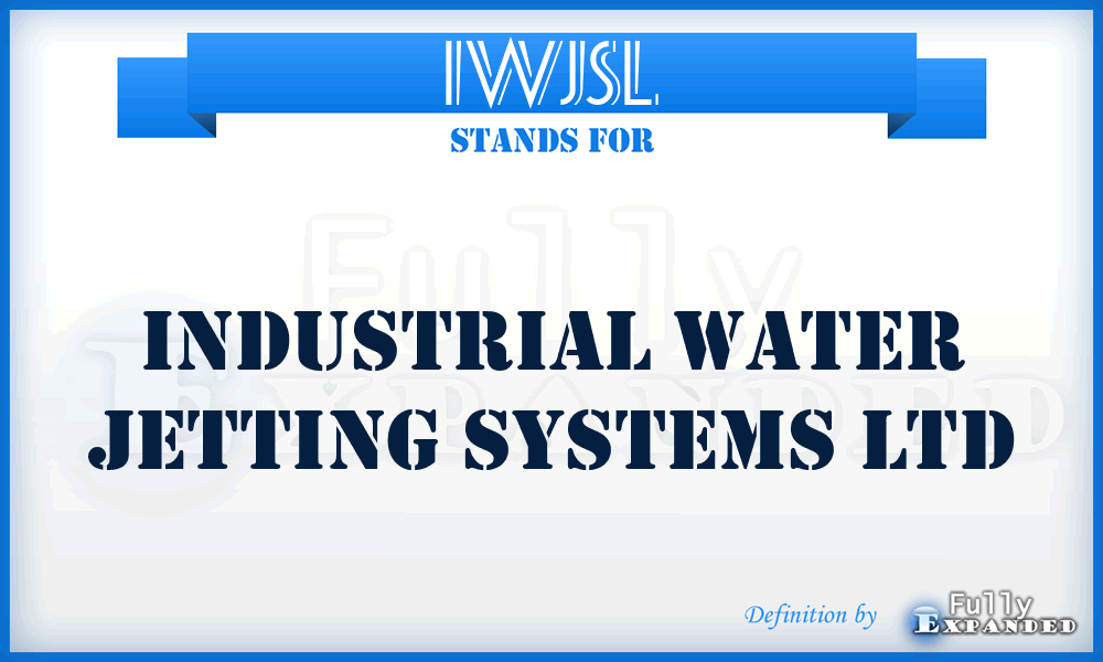 IWJSL - Industrial Water Jetting Systems Ltd