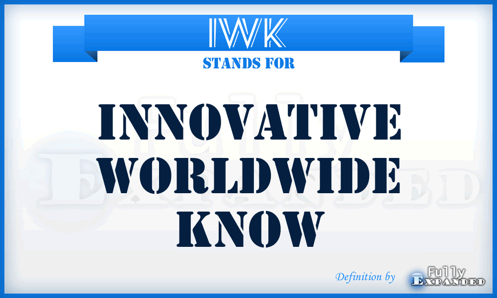 IWK - Innovative Worldwide Know