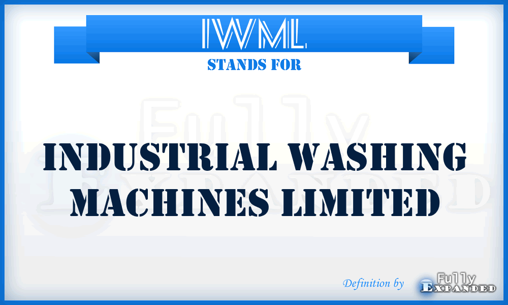 IWML - Industrial Washing Machines Limited