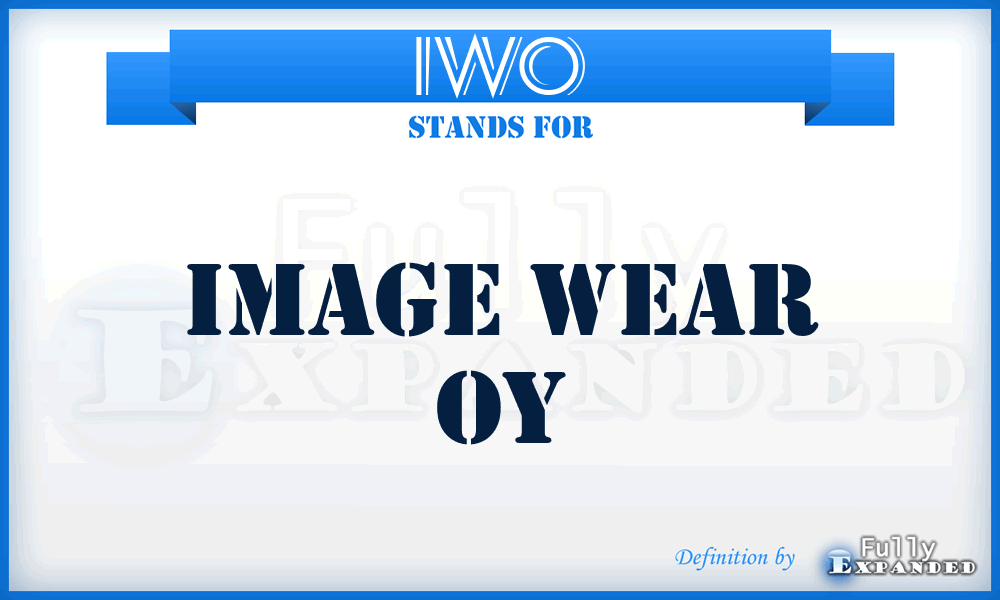 IWO - Image Wear Oy
