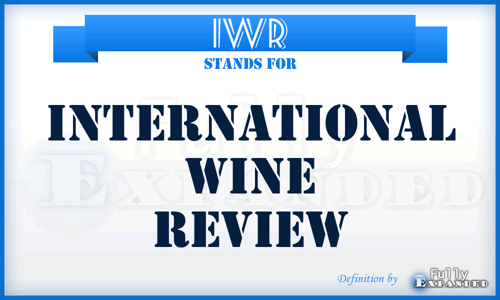 IWR - International Wine Review