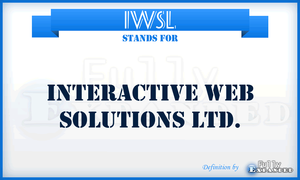 IWSL - Interactive Web Solutions Ltd.