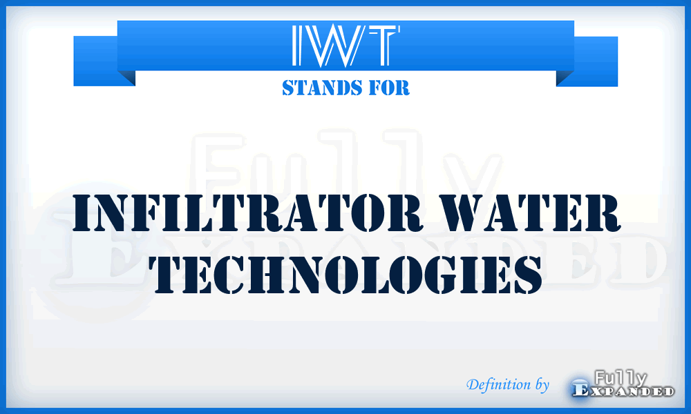 IWT - Infiltrator Water Technologies