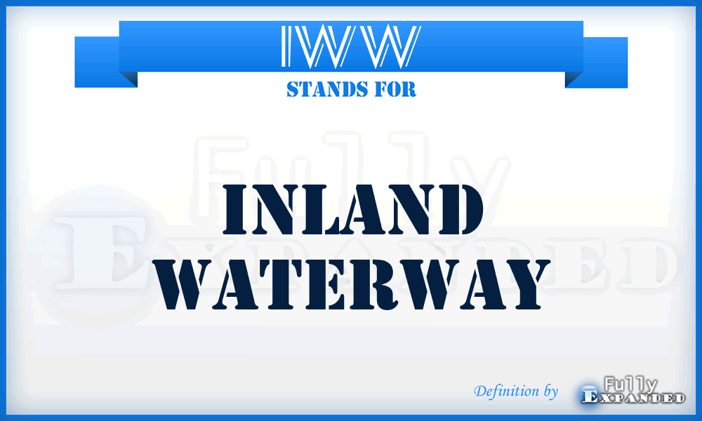 IWW - inland waterway