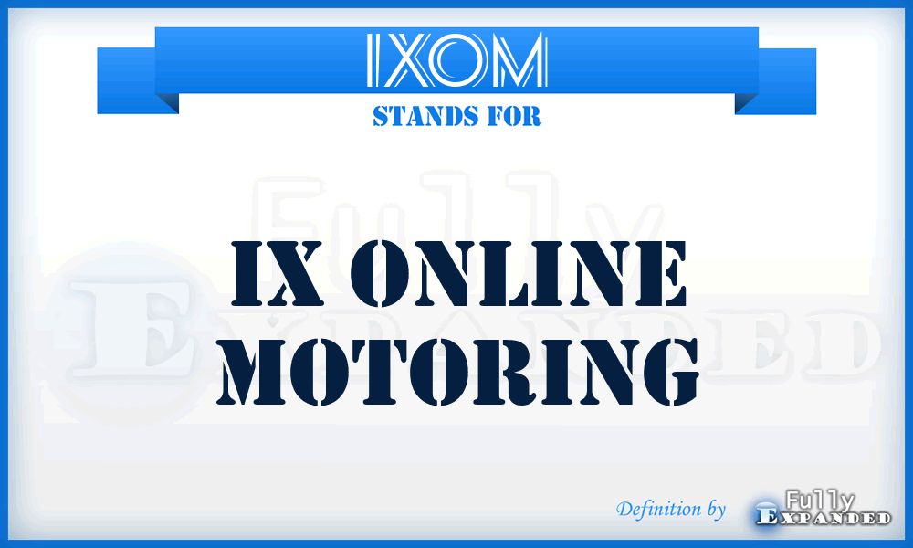 IXOM - IX Online Motoring