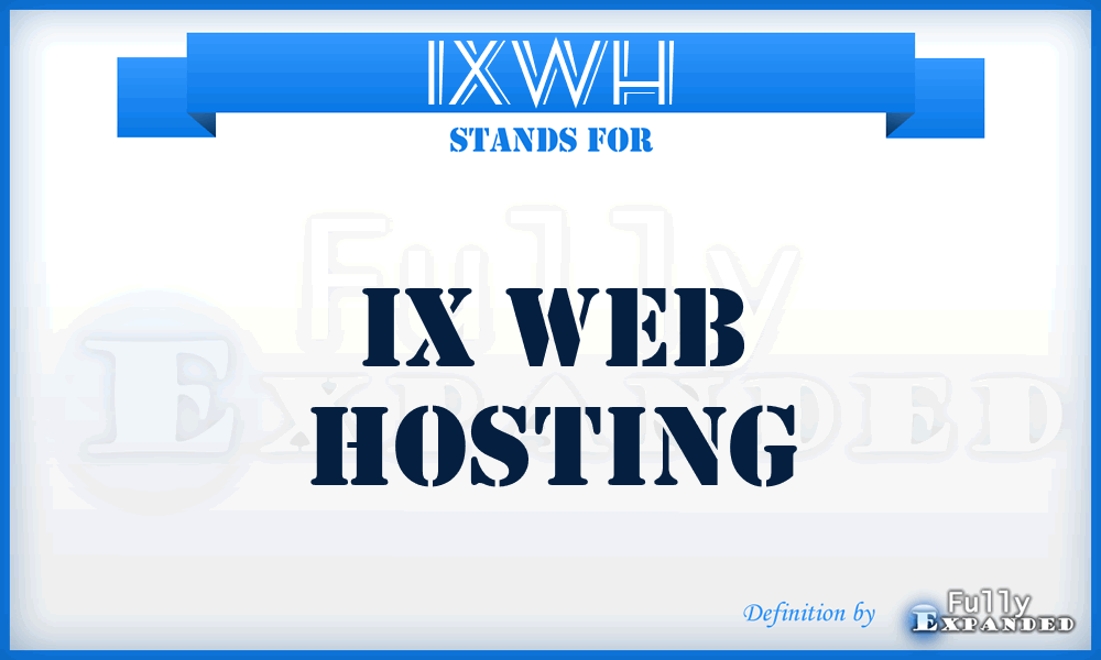 IXWH - IX Web Hosting