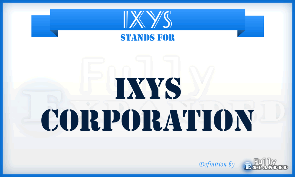 IXYS - IXYS Corporation