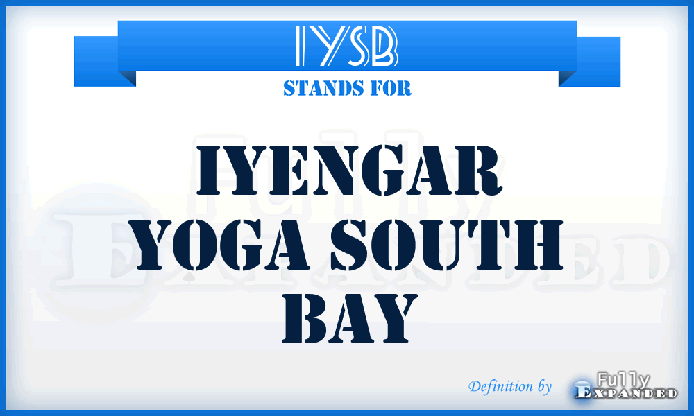 IYSB - Iyengar Yoga South Bay