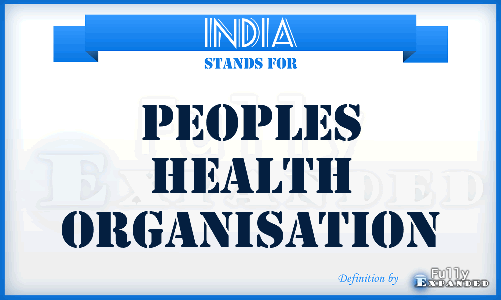 India - Peoples Health Organisation