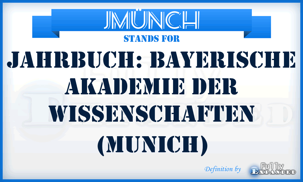 JMünch - Jahrbuch: Bayerische Akademie der Wissenschaften (Munich)