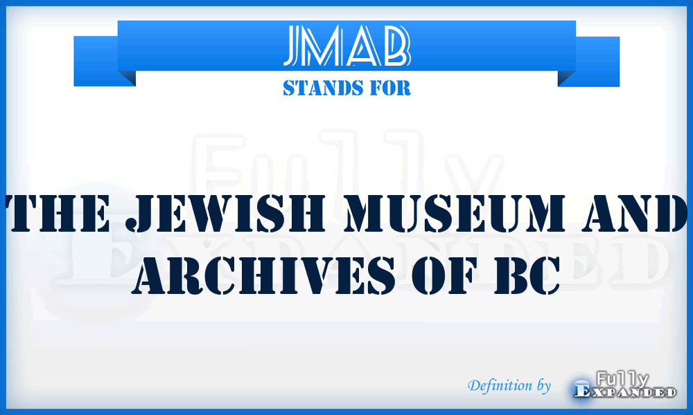 JMAB - The Jewish Museum and Archives of Bc