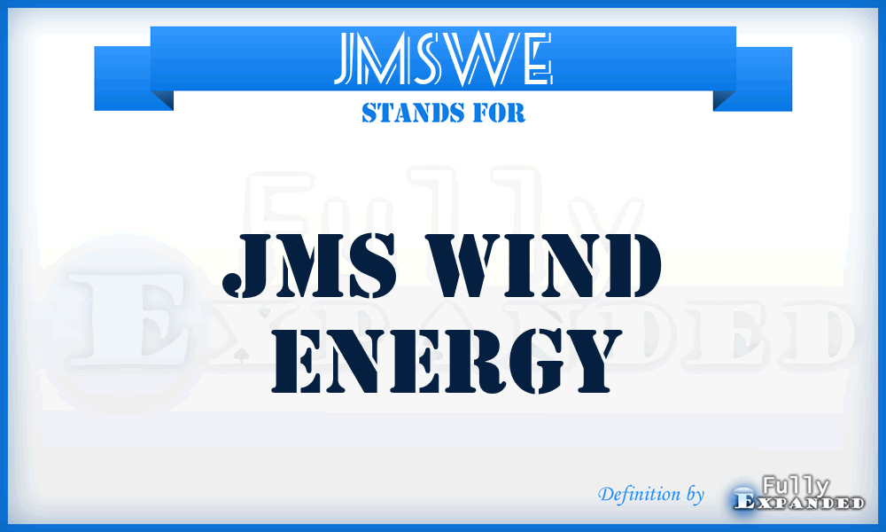 JMSWE - JMS Wind Energy