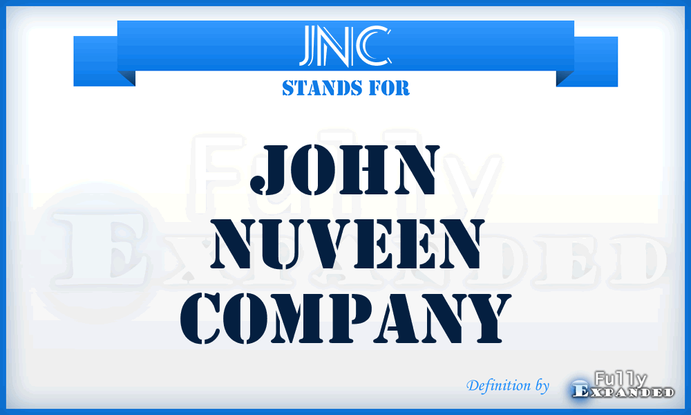 JNC - John Nuveen Company