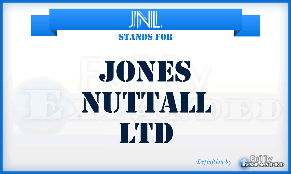 JNL - Jones Nuttall Ltd