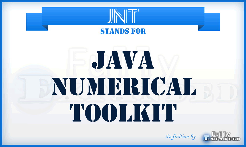 JNT - Java Numerical Toolkit