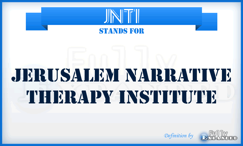 JNTI - Jerusalem Narrative Therapy Institute
