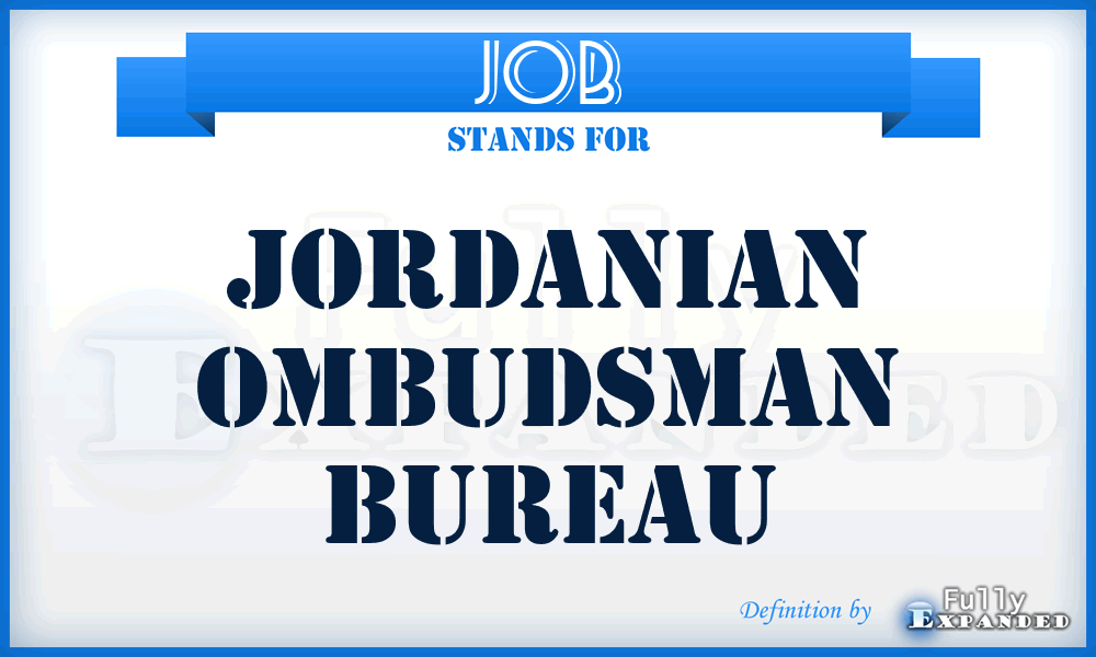 JOB - Jordanian Ombudsman Bureau