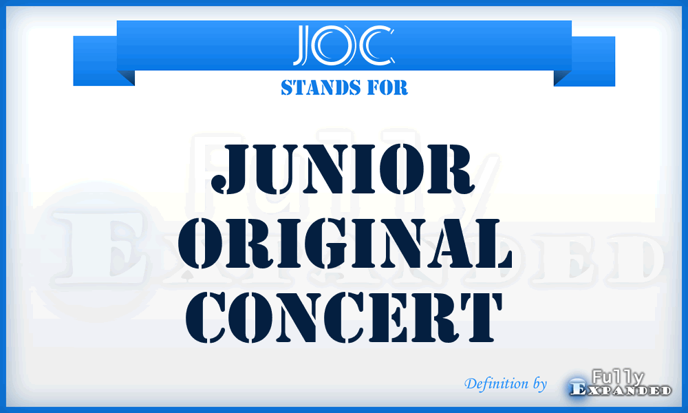JOC - Junior Original Concert